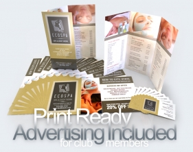 Collection of Print Ready Advertising included